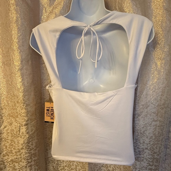 Chic White Ruched Tank Top - Picture 2 of 4